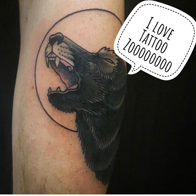 @marymadsentattoos has a howling good time making this one! Call 250-361-1952 to book.