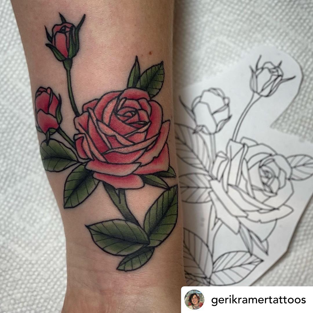 • @gerikramertattoos A rose will always and forever be my absolute favourite subject to tattoo. There is so much beauty and power in these flowers, and they make such stunning additions to everyone’s body!I’d happily do rose tattoos every single day. 🥰+++++++++++++++++++My books are closed to new submissions, because you have all completely overwhelmed me with really great projects!! They will not be reopening until February 2022. Thank you for your continued trust. 🤩........#TransTattooer #TransTattooArtist#TransTattooArtists #Transgender #Trans #Transtttism #yQueerTattooer #TransWoman #QueerTattooArtist #QueerArtist #qttr #VictoriaTattooer #VictoriaTattooArtist#VictoriaBC #WeLoveTattooingYou #TattooZoo